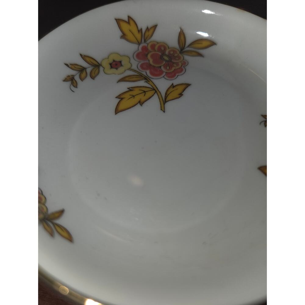 Vintage Floral  Gold Rim Thomas Bavaria Butter Pats Set of 6 - Picture 3 of 4